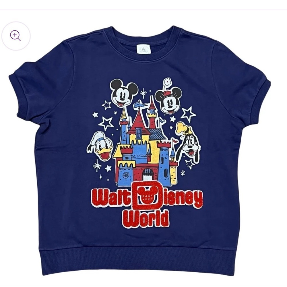 Disney Navy T-Shirt with Castle and Characters